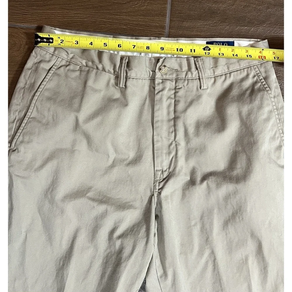 Polo Ralph Lauren Men's The Polo Chino 34x32 Beige Twill Classic Fit Straight